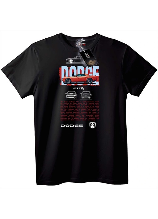 Tricou Dodge SRT Entuziast Auto, Negru