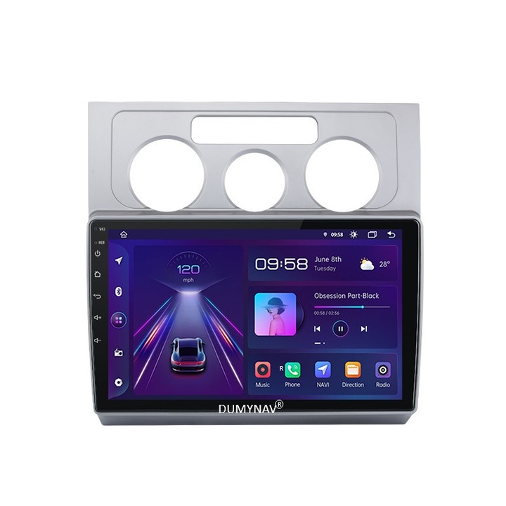 Navigatie android 14 64GB memorie interna 4GB ram VW TURAN dedicata an 2004-2010 carplay android auto wi-fi intergrat Fast-Boot -cu pornire la secunda 4/50w 10Inch T