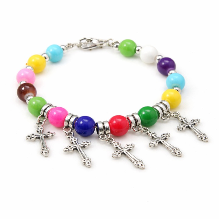 Bratara HDM multicolora cu cruciulite