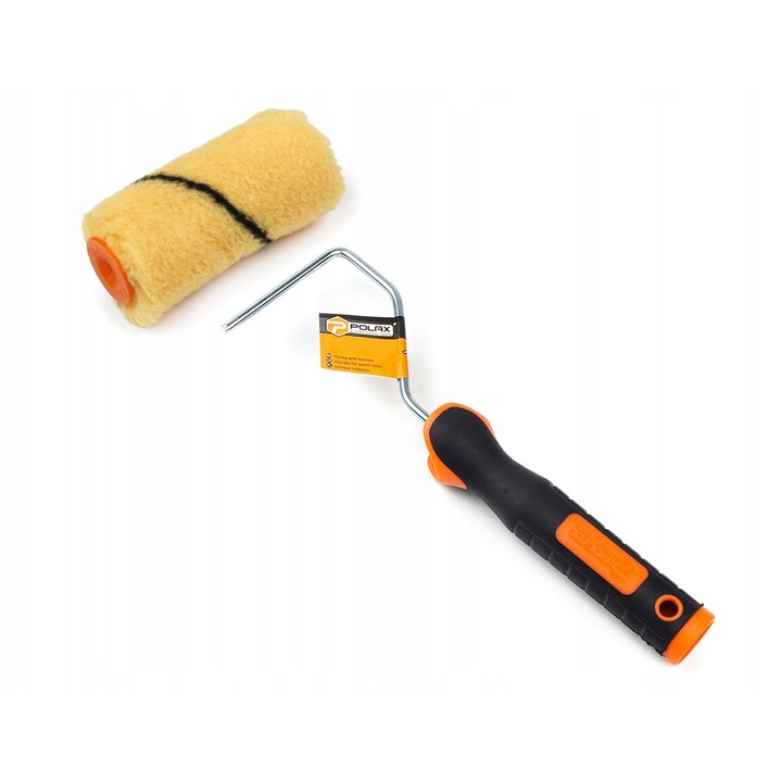 Polax PREMIUM festőhenger 10 cm, 30 mm + nyél 6x100 mm, narancssárga, készlet