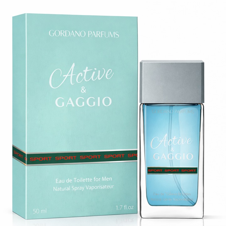 Active & Gaggio férfi eau de toilette, 50 ml, GORDANO PARFUMS