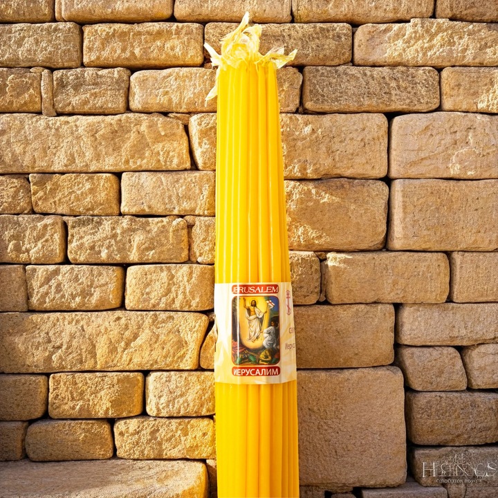 Set 33 de lumanari din Ierusalim cu parfum intens de smirna – Claritate, Nadejde si Pace sufleteasca -220 grame