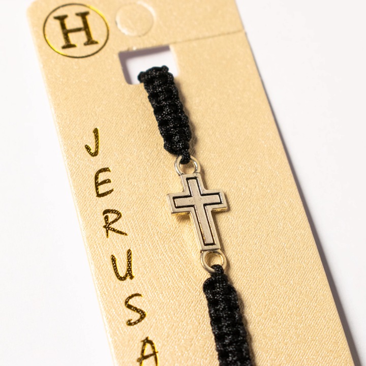 Bratara cu Cruciulita Argintie – Armonie, Pace si Lumina - Ierusalim