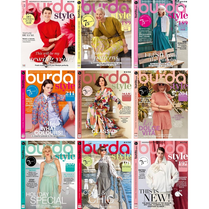 Revista Burda Style colectie 9 luni de stil 2025, Ianuarie - Septembrie 2025