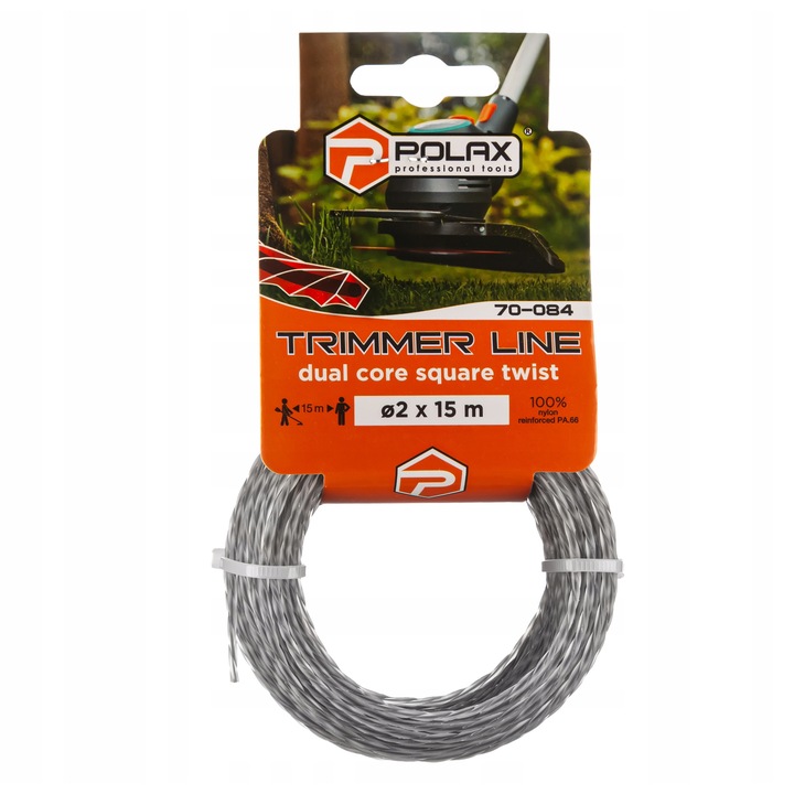 Polax damil, 2mm x 15m, négyzet, maggal