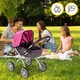 Babakocsi babáknak, mély kosaras, összecsukható táska, állítható tető, hercegnő szürke rózsa Malplay