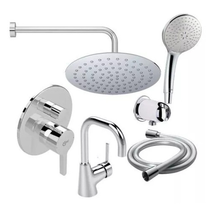 Ideal Standard IdealStyle B1433AA zuhanykészlet, beépíthető, 120 mm-es kézizuhannyal, 1,75 m-es tömlővel, króm