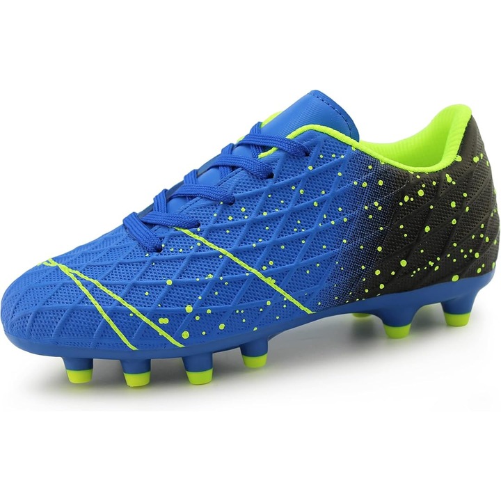 Ghete de fotbal pentru copii, cu crampoane, cu albastru marimea 33