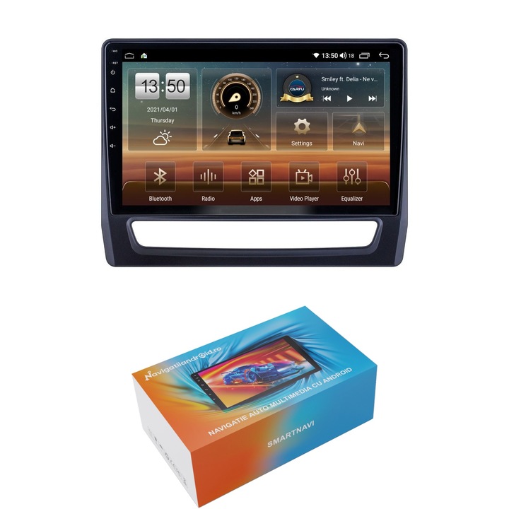 Navigatie SmartNavi cu Android Mitsubishi ASX dupa 2019, 4GB RAM, Radio GPS Dual Zone, Display HD QLED 10", Carplay si Android Auto, Wi-Fi si slot SIM 4G, Bluetooth, MirrorLink, USB