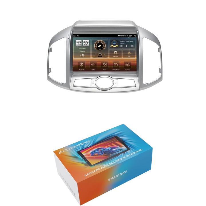 Navigatie SmartNavi cu Android Chevrolet Captiva 2011 - 2016, 4GB RAM, Radio GPS Dual Zone, Display HD QLED 9", Carplay si Android Auto, Wi-Fi si slot SIM 4G, Bluetooth, MirrorLink, USB