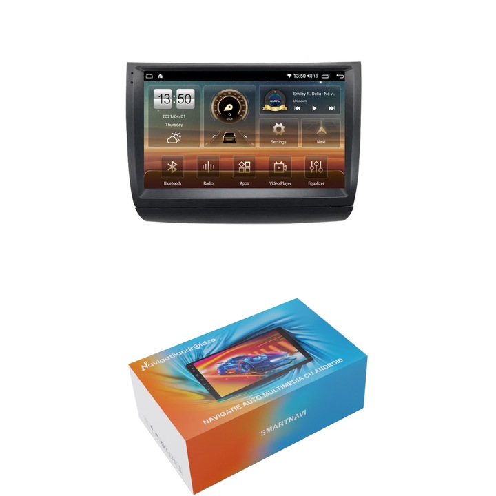 Navigatie SmartNavi cu Android Toyota Prius W2 2003 - 2009, 4GB RAM, Radio GPS Dual Zone, Display HD QLED 9", Carplay si Android Auto, Wi-Fi si slot SIM 4G, Bluetooth, MirrorLink, USB