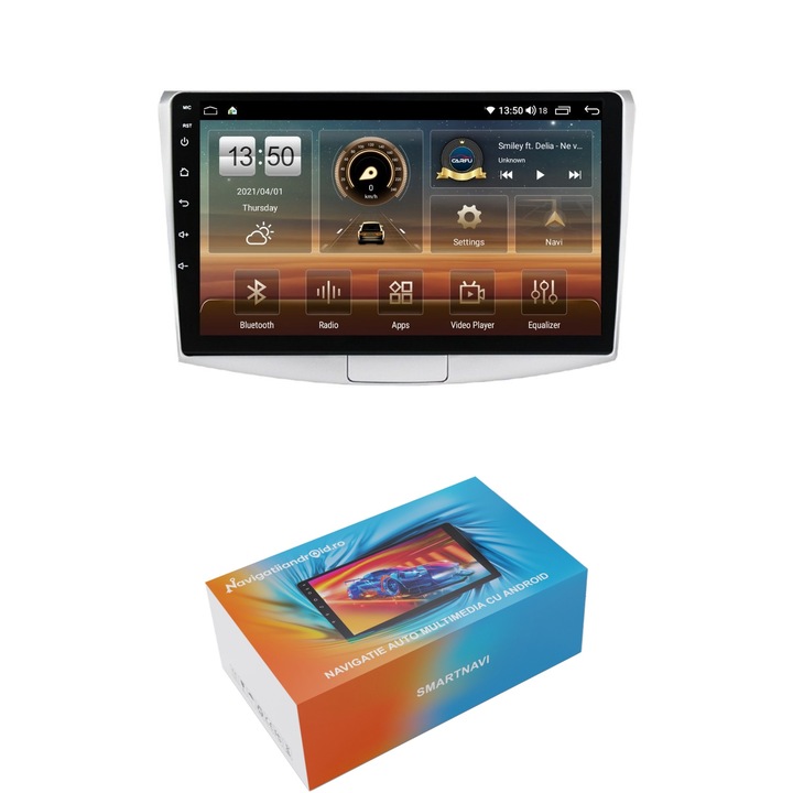 Navigatie SmartNavi cu Android VW Passat B6 / B7 2005 - 2015, 4GB RAM, Radio GPS Dual Zone, Display HD QLED 10", Carplay si Android Auto, Wi-Fi si slot SIM 4G, Bluetooth, MirrorLink, USB