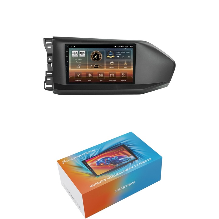 Navigatie SmartNavi cu Android VW Caddy dupa 2020, 4GB RAM, Radio GPS Dual Zone, Display HD QLED 9", Carplay si Android Auto, Wi-Fi si slot SIM 4G, Bluetooth, MirrorLink, USB