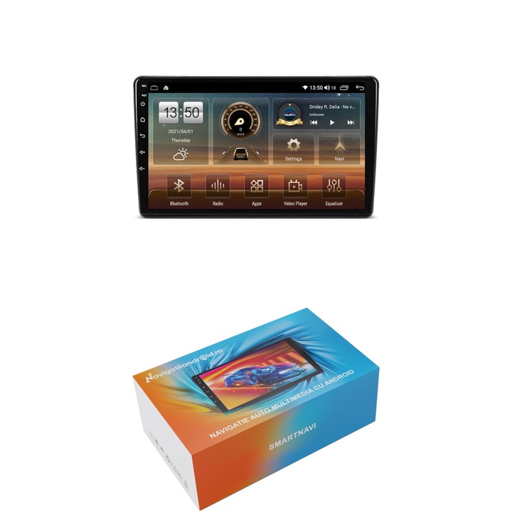 Navigatie SmartNavi cu Android Citroen Berlingo 2008 - 2018, 4GB RAM, Radio GPS Dual Zone, Display HD QLED 9", Carplay si Android Auto, Wi-Fi si slot SIM 4G, Bluetooth, MirrorLink, USB