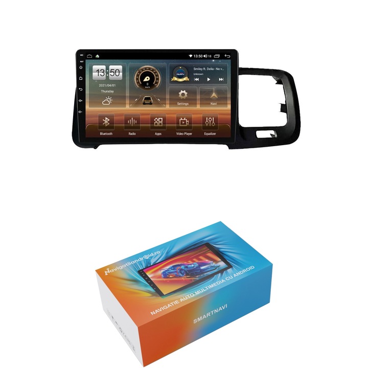 Navigatie SmartNavi cu Android Volvo S60 II / V60 I 2010 - 2014, 4GB RAM, Radio GPS Dual Zone, Display HD QLED 9", Carplay si Android Auto, Wi-Fi si slot SIM 4G, Bluetooth, MirrorLink, USB