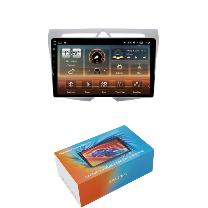 Navigatie SmartNavi cu Android Kia Picanto I 2007 - 2011, 4GB RAM, Radio GPS Dual Zone, Display HD QLED 9", Carplay si Android Auto, Wi-Fi si slot SIM 4G, Bluetooth, MirrorLink, USB