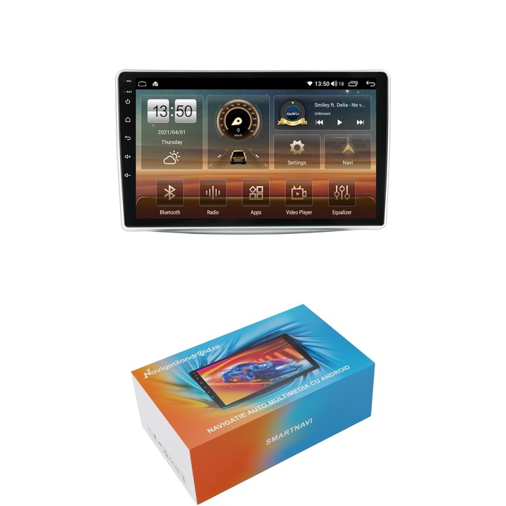 Navigatie SmartNavi cu Android Alfa Romeo Mito 2008 - 2018, 4GB RAM, Radio GPS Dual Zone, Display HD QLED 9", Carplay si Android Auto, Wi-Fi si slot SIM 4G, Bluetooth, MirrorLink, USB