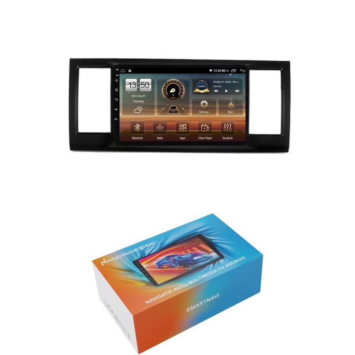 Navigatie SmartNavi cu Android VW Transporter / Caravelle / Multivan T6 2015 - 2020, 4GB RAM, Radio GPS Dual Zone, Display HD QLED 9", Carplay si Android Auto, Wi-Fi si slot SIM 4G, Bluetooth, MirrorLink, USB