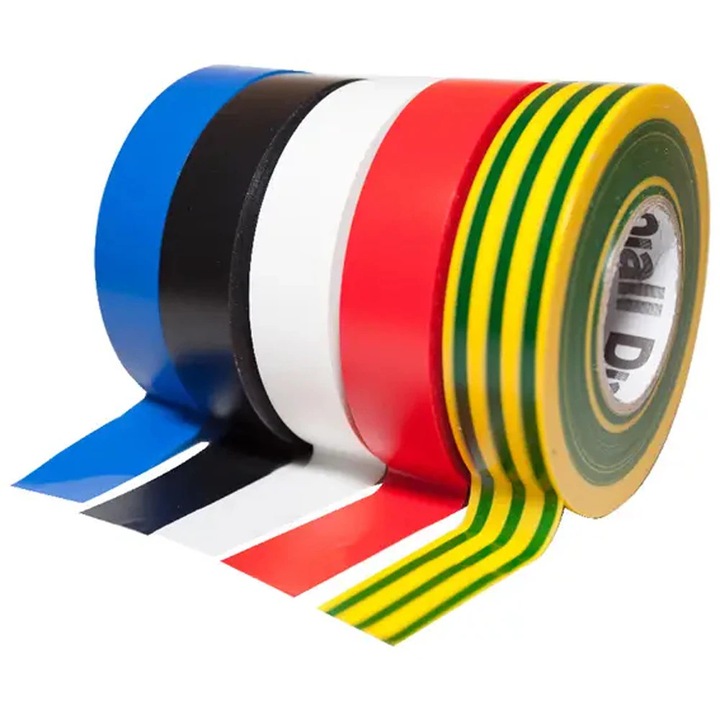 Set banda izolatoare DIALL 100581986, 19 mm x 10 m, multicolor