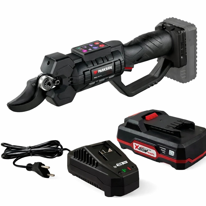 Foarfeca de gradina Parkside Performance fara fir de 20V, cu baterie inclusa 2Ah