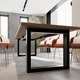Cadru metalic pentru masa MetaloPro Eta Extreme, 200x80x72 cm, negru, stil industrial, picioare reglabile