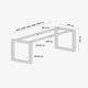 Cadru metalic pentru masa MetaloPro Eta Extreme, 200x80x72 cm, negru, stil industrial, picioare reglabile