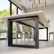 Cadru metalic pentru masa MetaloPro Eta Extreme, 200x80x72 cm, negru, stil industrial, picioare reglabile