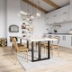 Cadru Metalic MetaloPro Eta Plus pentru Masă 180x70x72 cm Negru Matte cu Picioare Reglabile