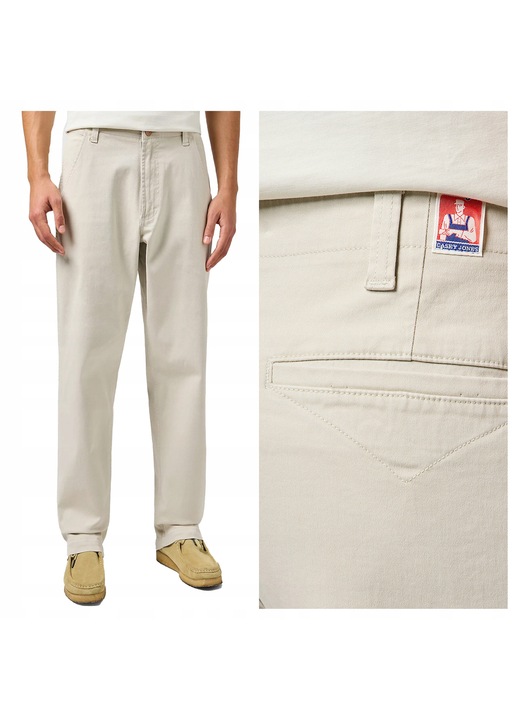 Férfi rövidnadrág, Wrangler, Relaxed Chino, bő szabású, normál derék, hosszú, 5 zsebes, cipzáras, pamut, W32-L34 US, bézs