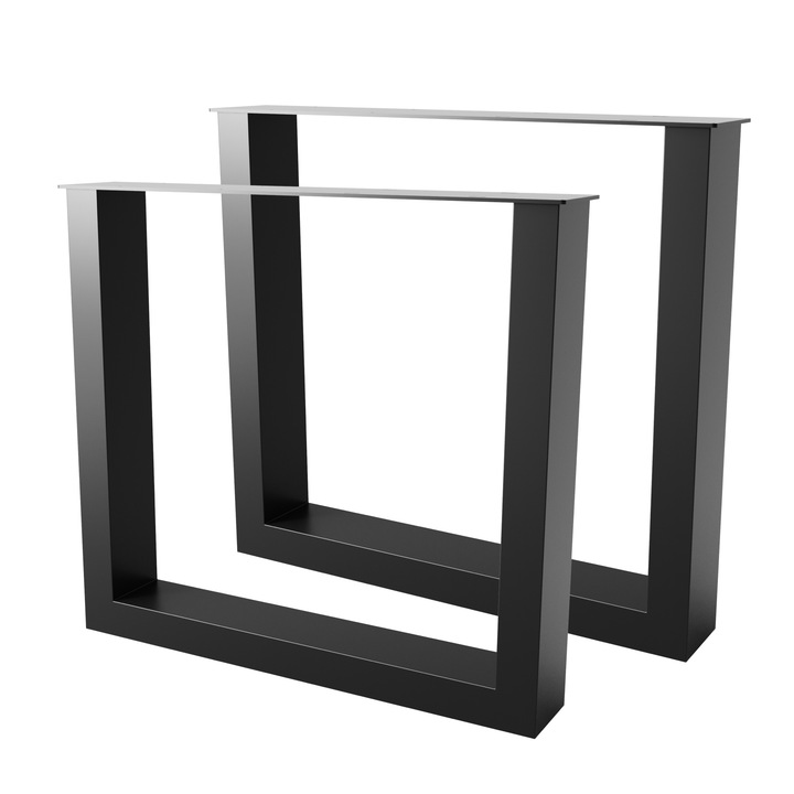 Picioare metalice Eta Lite Extreme, MetaloPro, set 2 bucati, negru mat, 72cm