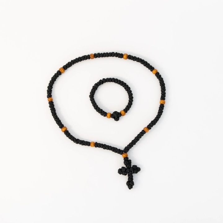 Set colier impletit cu bratara impletita- sfintite in Ierusalim