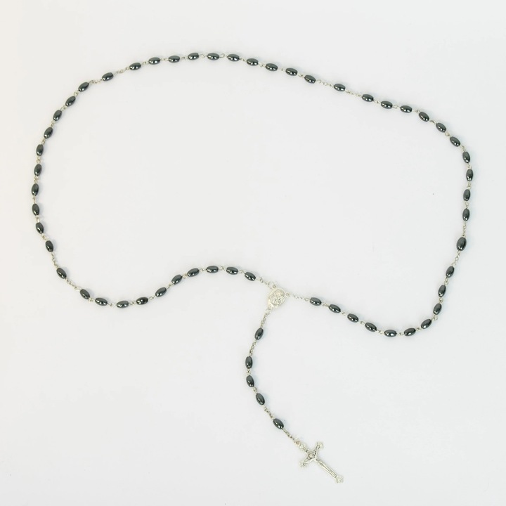 Colier din Hematit cu Cruce – Ierusalim – Protectie, Echilibru si Forta Interioara