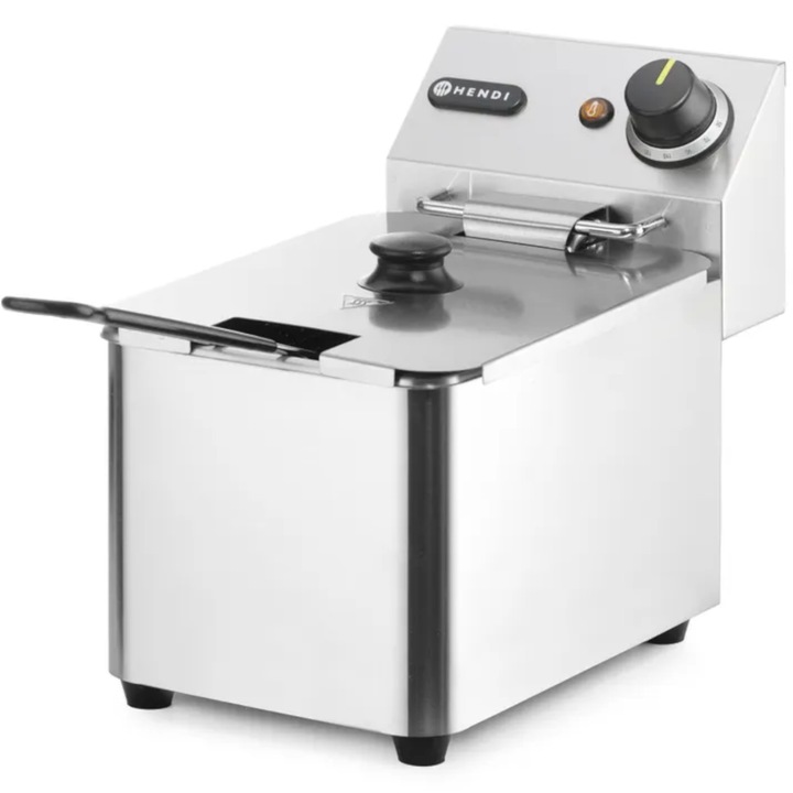 Frytopan manuala Hendi, 10 l, 6600 W, din otel inoxidabil, cu robinet de evacuare, 400 V