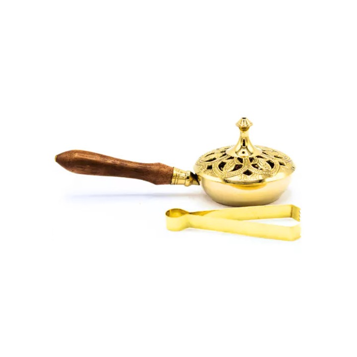 Arzator de tamaie si cleste din alama, ET, Auriu