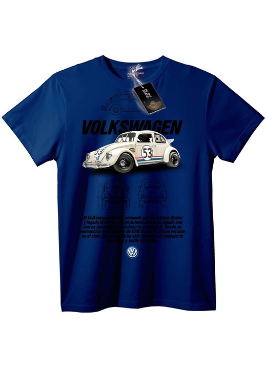Tricou Volkswagen Beetle 53, bleumarin, 6XL