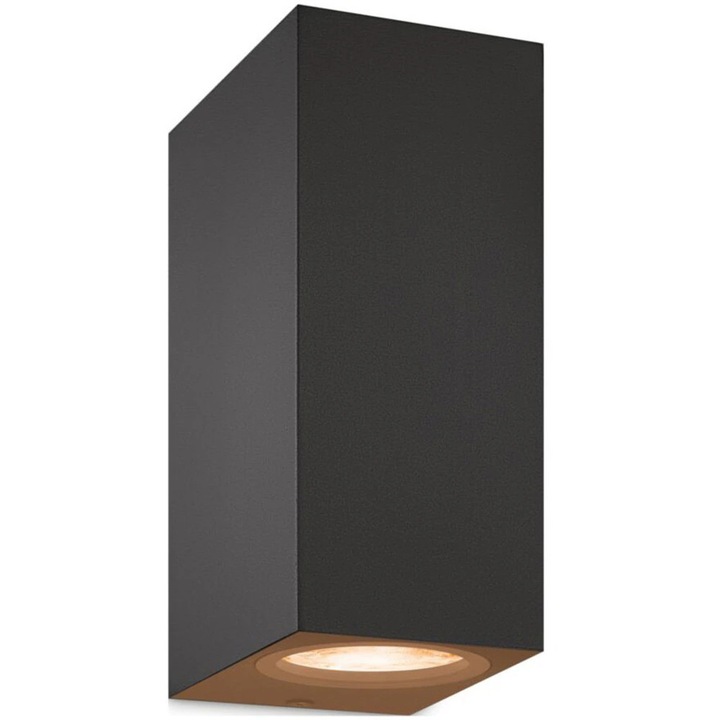 WIZ Up&Down Spots LED fali lámpa, 2x5W, 690lm, változtatható fényű, Wi-Fi, Alexa, Google Assistant kompatibilis, fekete