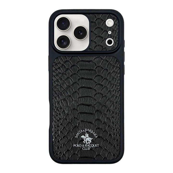 Husa pentru iPhone 17 Pro Max Din Piele, Sb Polo, Knight, Textura Din Piele Cu Finisaj Clasic, Compatibilitate Cu Magsafe, Suport Pentru Incarcare Wireless, Colturi Intarite Si Constructie Durabila Din Tpu/Pc, Negru