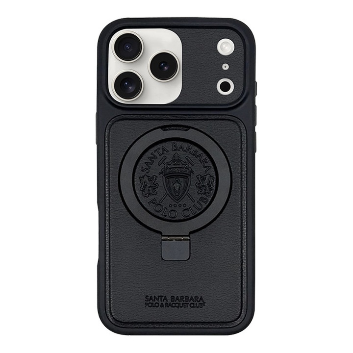 Husa pentru iPhone 17 Pro Max Din Piele Cu Suport Reglabil, Santa Barbara Polo & Racquet Club, Primo, Sticla, Rezistenta La Uzura, Proprietati Regenerante, Suport Pentru Incarcare Wireless, Multicolor
