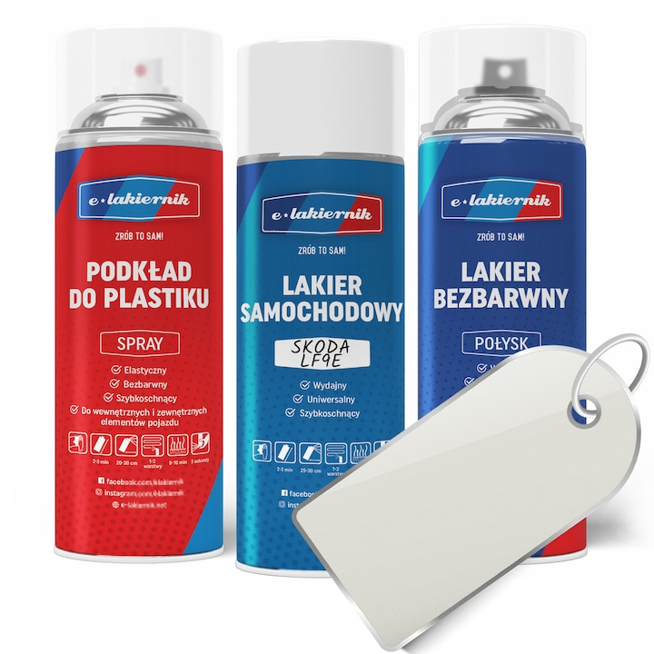 Vopsea auto, Lakiernik, Zestaw Do Zderzakow, alb, 400ml