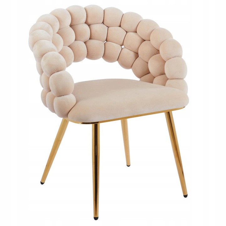 Scaun, Furnitex, K20-FX, catifea, bej