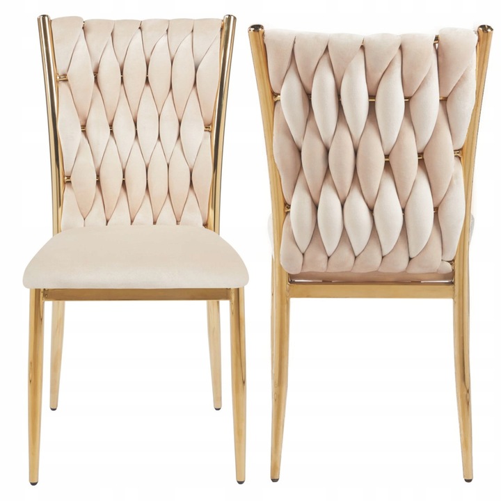 Scaun, Furnitex, K37-FX, catifea, bej