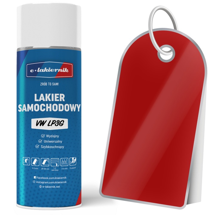 Vopsea auto Spray Volkswagen LP3G FLASHROT 400ml, rosu