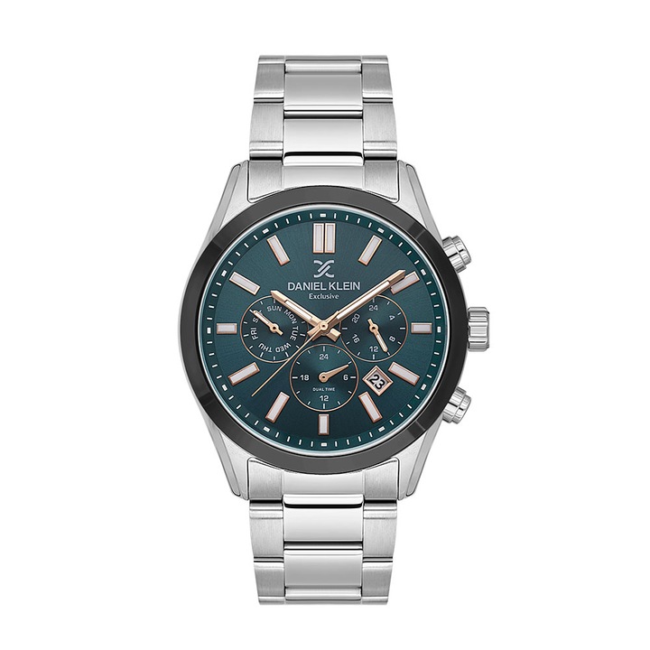 Daniel Klein Exclusive - Ceas Barbatesc Quartz Argintiu DK.1.14213.4