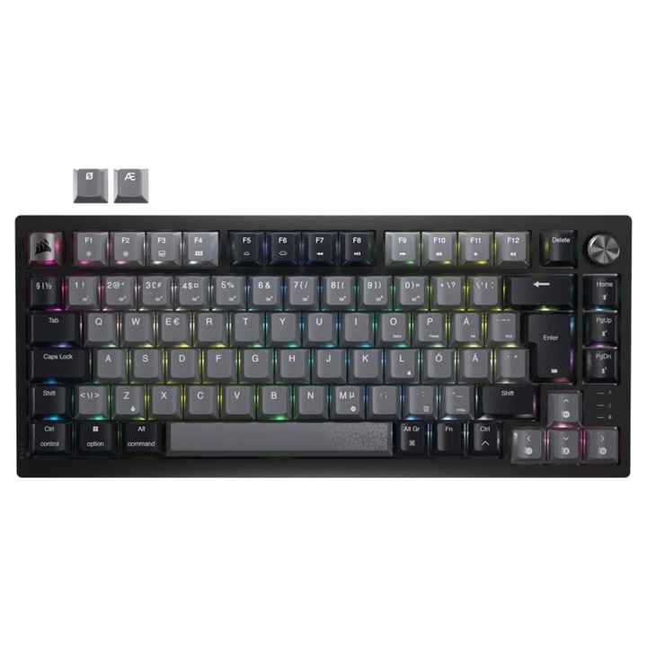 Corsair K65 PLUS billentyűzet, mechanikus, vezeték nélküli, fekete, USB Type-A