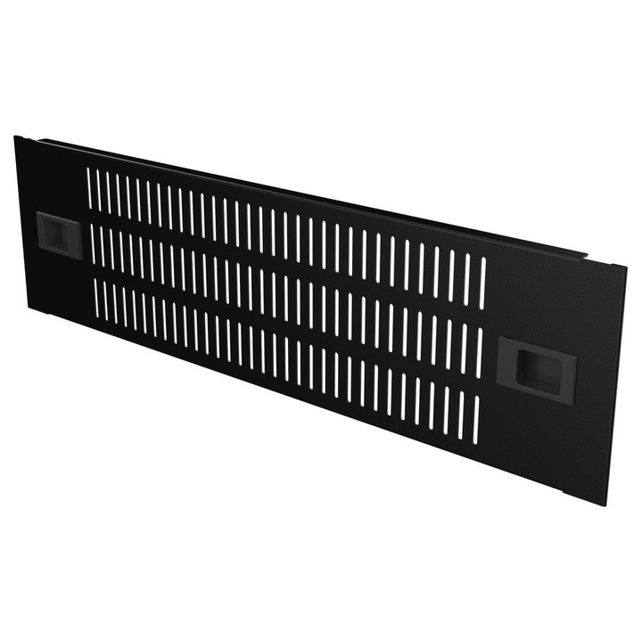 Panou de inchidere 2U 19" LanView, ventilat, SNAP LOCKING, negru