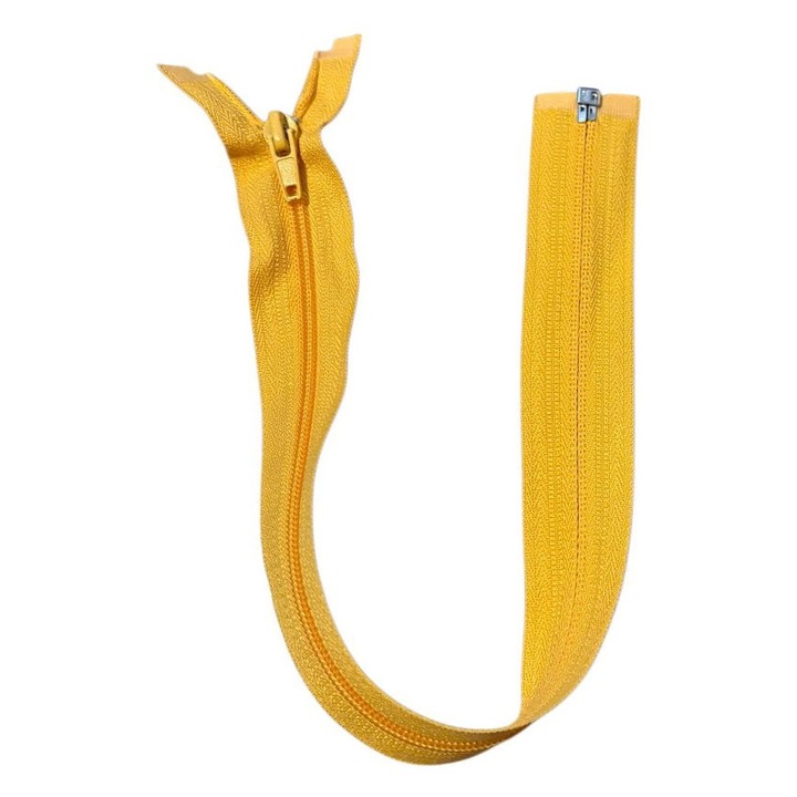 Fermoar detasabil spiralat 5mm, 40cm, Galben