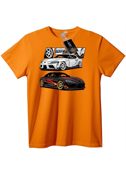 Lila autos rajongo polo, Narancssárga