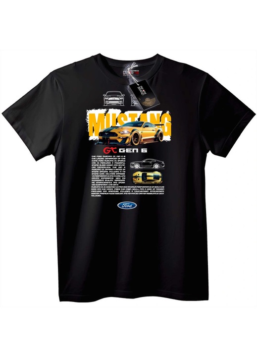 Tricou Mustang GT Gen 6, Negru