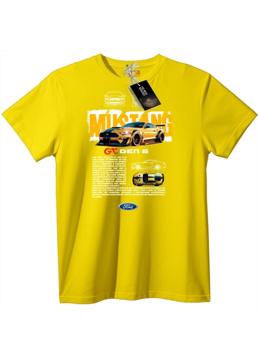 Tricou Mustang GT Gen 6, Galben