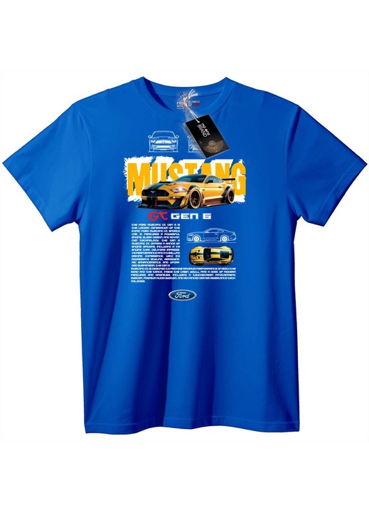 Tricou Mustang GT Gen 6, Albastru